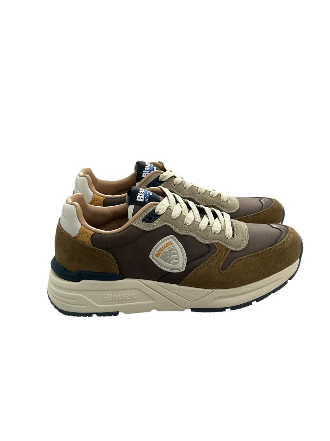 BLAUER Sneakers Uomo F5RAY02 MARRONE/CAMMELLO