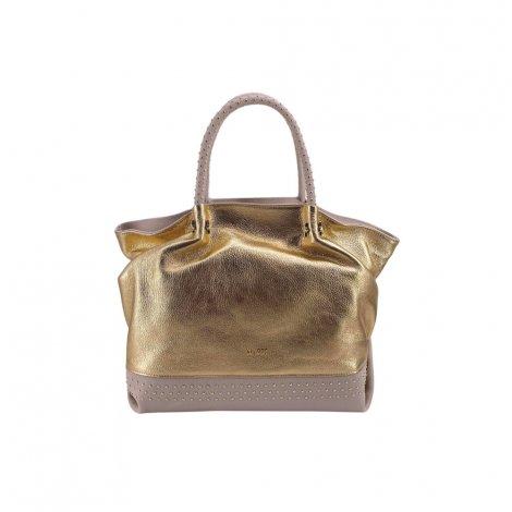 MBRC Borsa grande donna a mano linea chiodo dorata con borchie C164