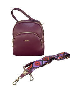 MBRC zaino donna bordeaux in pelle OBONA