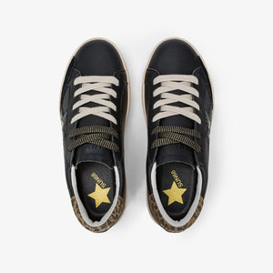 Sun68 Sneakers donna Big katy leather nere retro leopardato