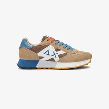 Carica l'immagine nel visualizzatore di Gallery, Sun68 Sneakers Uomo Jaki Bicolor in nylon e suede beige/marrone volpe
