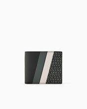 Carica l&#39;immagine nel visualizzatore di Gallery, Armani exchange Portafoglio a libro con fasce colorate e stampa logo
