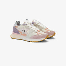 Carica l'immagine nel visualizzatore di Gallery, Sun68 Sneakers donna Stargirl Multicolor in suede e nylon bianco panna
