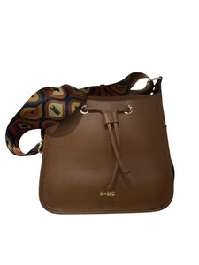 MBRC Borsa a secchiello donna cuoio tracolla fantasia