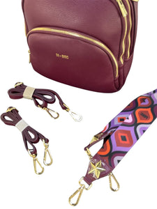 MBRC zaino donna bordeaux in pelle OBONA