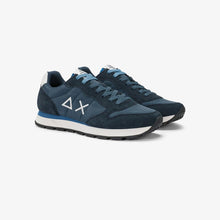 Carica l'immagine nel visualizzatore di Gallery, Sun68 Sneakers Uomo Tom in nylon e suede blu navy
