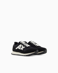 Armani Exchange Sneakers uomo nere logo bianco
