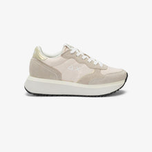 Carica l'immagine nel visualizzatore di Gallery, Sun68 Sneakers donna Big Ally Gold in suede e nylon bianco panna
