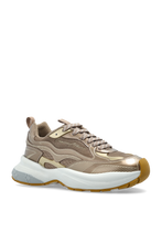 Carica l'immagine nel visualizzatore di Gallery, Emporio Armani Sneakers in mesh bronzo dettagli laminati e logo signature
