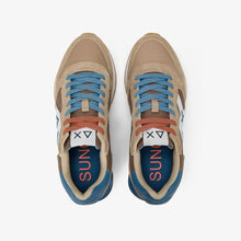 Carica l'immagine nel visualizzatore di Gallery, Sun68 Sneakers Uomo Jaki Bicolor in nylon e suede beige/marrone volpe
