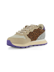 Sun68 Sneakers donna Ally Winter in suede e teddy bianco panna