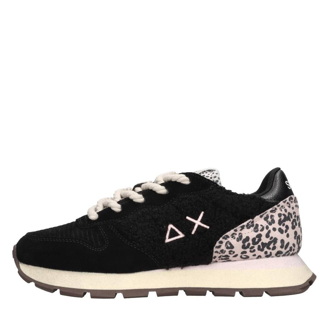 Sun68 Sneakers donna Ally Winter in suede e teddy nere e rosa