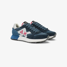Carica l'immagine nel visualizzatore di Gallery, Sun68 Sneakers Uomo Jaki 2.0 Solid in nylon e suede blu navy
