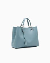 Carica l'immagine nel visualizzatore di Gallery, Emporio Armani Shopper MyEA Bag media stampa cervo celeste polvere
