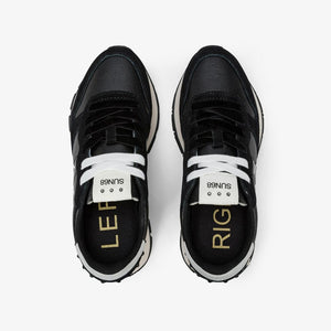 Sun68 Sneakers donna Ally Studs in similpelle e suede nero