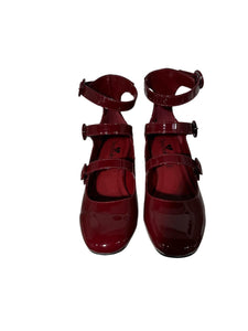 Braccialini scarpe Mary Jane rosso ciliegia