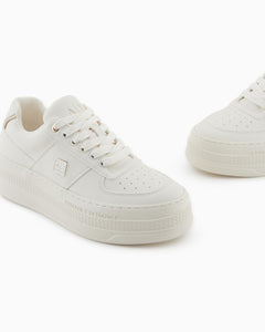 Armani Exchange Sneakers donna bianche platform