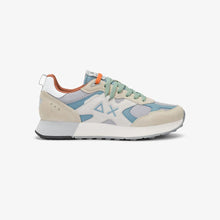 Carica l'immagine nel visualizzatore di Gallery, Sun68 Sneakers Uomo Jaki Outdoor in nylon e suede bianco/celeste
