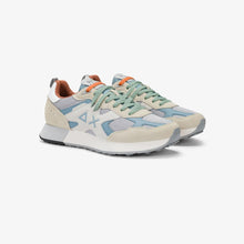 Carica l'immagine nel visualizzatore di Gallery, Sun68 Sneakers Uomo Jaki Outdoor in nylon e suede bianco/celeste
