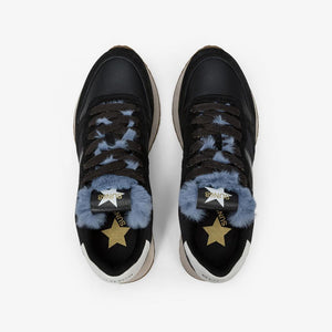 Sun68 Sneakers donna Stargirl Animalier pelliccetta in nylon e suede