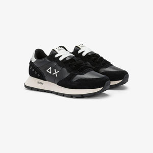 Sun68 Sneakers donna Ally Studs in similpelle e suede nero