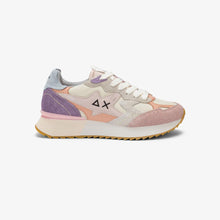 Carica l'immagine nel visualizzatore di Gallery, Sun68 Sneakers donna Stargirl Multicolor in suede e nylon bianco panna
