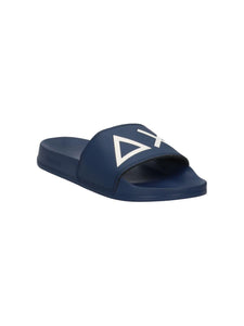 Sun68 ciabatte uomo PU blu navy logo bianco