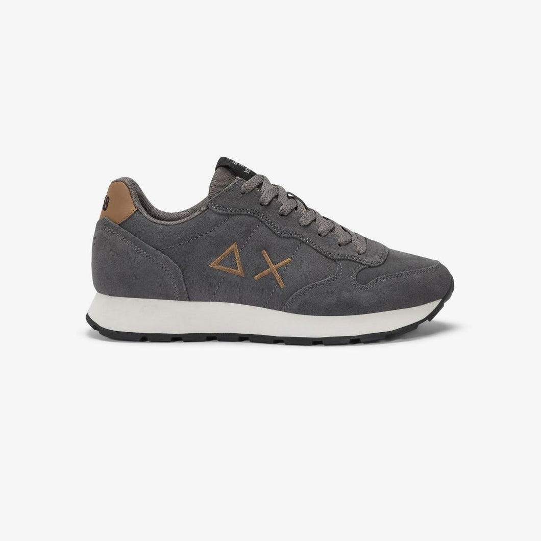 Sun68 Sneakers Uomo Tom in suede grigio scuro