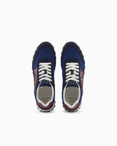 Armani Exchange Sneakers uomo blu logo rosso