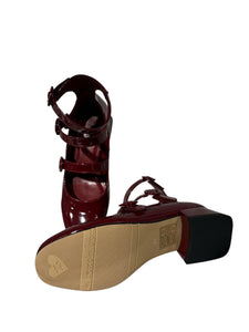 Braccialini scarpe Mary Jane rosso ciliegia