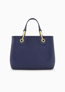 Emporio Armani Shopper piccola MyEA stampa cervo blu notte