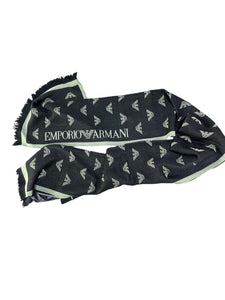 Emporio Armani Sciarpa in lana lettering jacquard all over