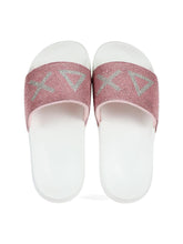 Carica l&#39;immagine nel visualizzatore di Gallery, Sun68 ciabatte donna rosa logo argento strass
