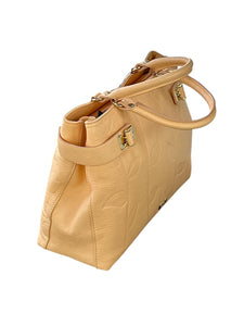 MBRC Borsa grande donna a mano con tracolla albicocca in pelle C372