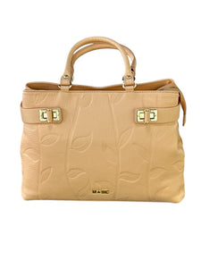 MBRC Borsa grande donna a mano con tracolla albicocca in pelle C372