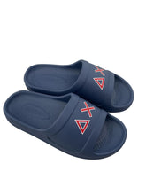 Carica l'immagine nel visualizzatore di Gallery, Sun68 Ciabatte uomo in PU blu navy logo rosso
