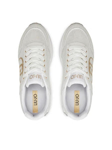 Liu Jo sneakers in suede e brighty mesh bianche e grigie