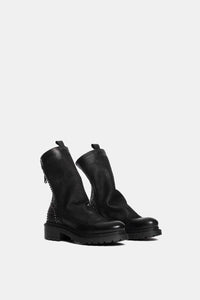 Metisse Tronchetti donna in nabuk nero retro strass