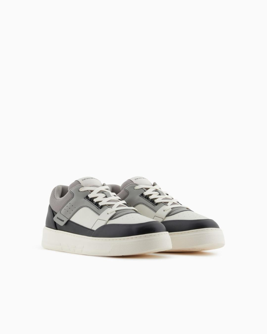 Emporio Armani Sneakers in pelle e mesh con dettagli a contrasto
