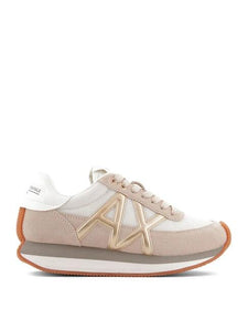 Armani Exchange Sneakers donna beige e oro