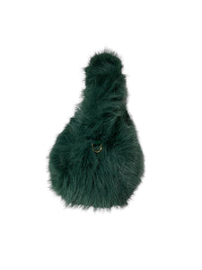 Massimo Braccialini borsa linea fur in pelliccia verde petrolio