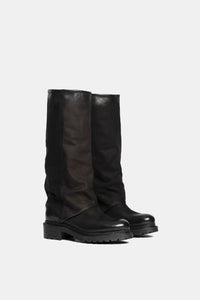 Metisse Stivali in pelle nabuk Biker neri