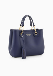 Emporio Armani Shopper piccola MyEA stampa cervo blu notte