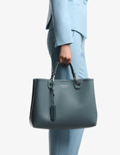 Carica l'immagine nel visualizzatore di Gallery, Emporio Armani Shopper MyEA Bag media stampa cervo celeste polvere
