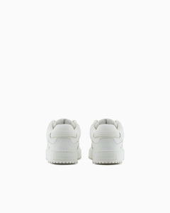 Emporio Armani Sneakers in pelle bianche con maxi patch EA