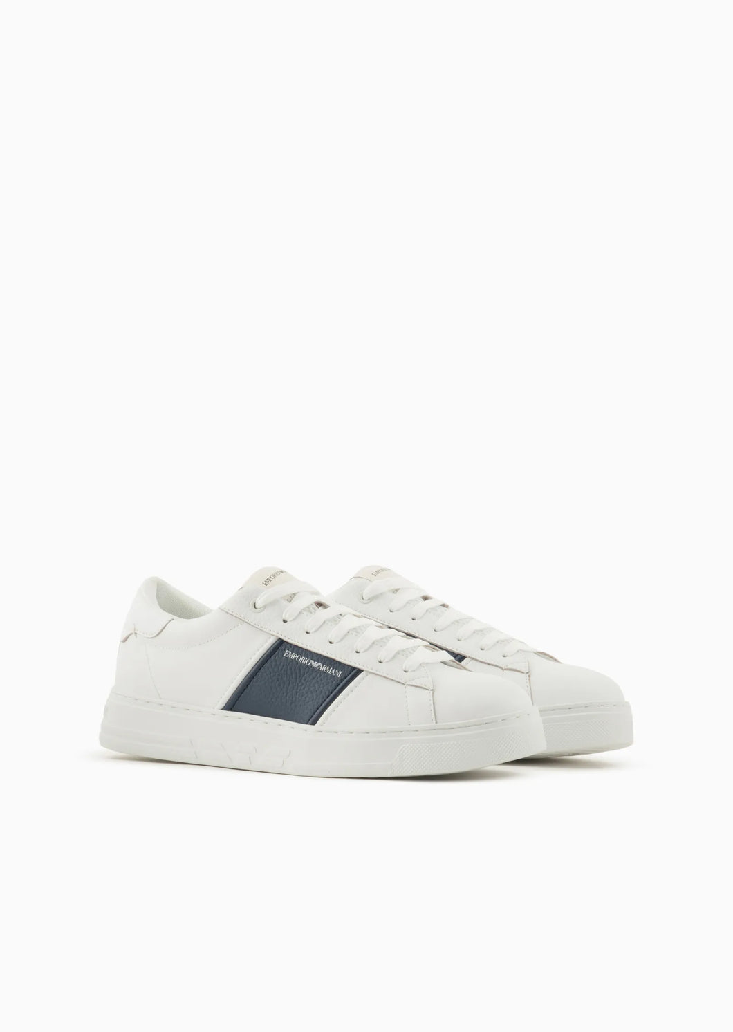Emporio Armani Sneakers in pelle con dettagli a contrasto