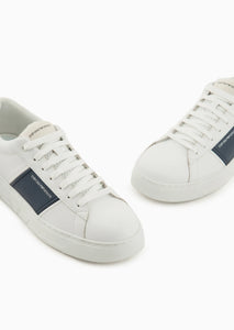Emporio Armani Sneakers in pelle con dettagli a contrasto
