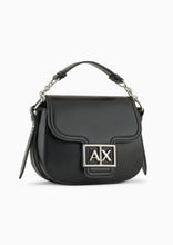 Carica l&#39;immagine nel visualizzatore di Gallery, Armani Exchange mini bag stondata con logo nera
