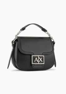 Armani Exchange mini bag stondata con logo nera