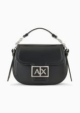 Carica l&#39;immagine nel visualizzatore di Gallery, Armani Exchange mini bag stondata con logo nera
